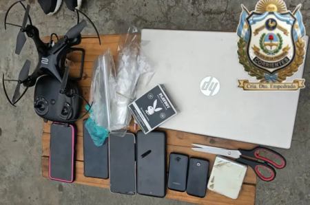 Empedrado: En allanamiento secuestraron un drone, una notebook y ocho celulares